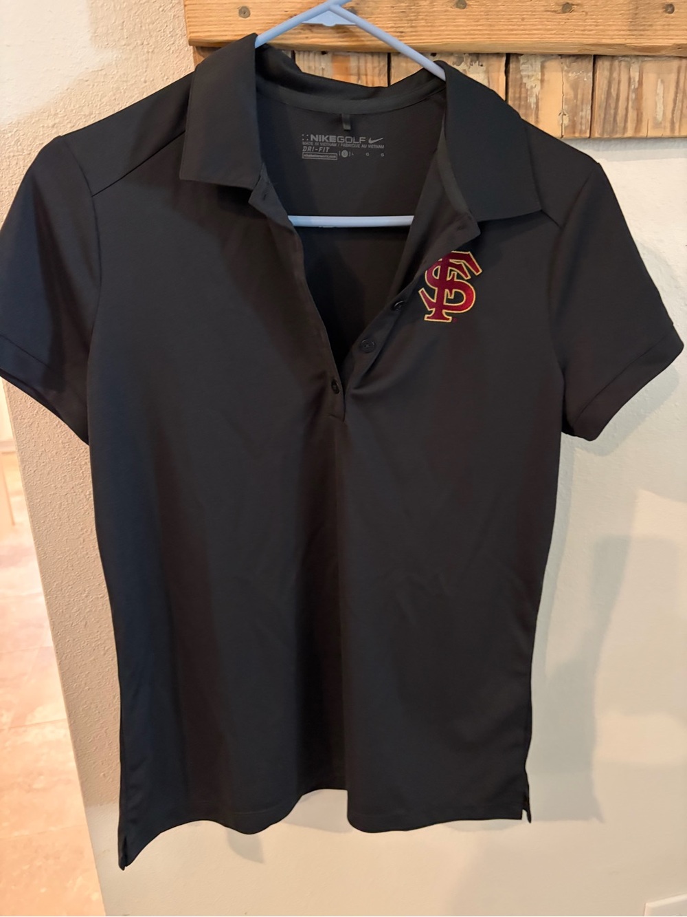 Nike Florida State Black Dri-FIT Golf Polo Womens